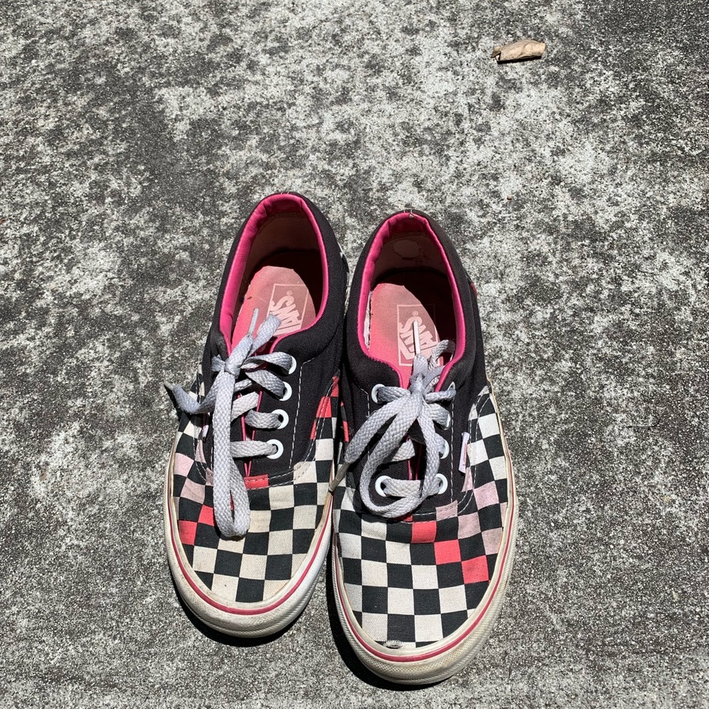 Pink Checkered Vans